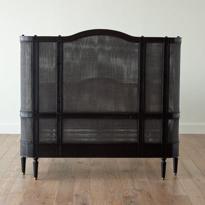 Global Views Josephine Queen Bed-Blackened Oak