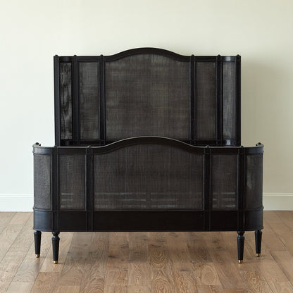 Global Views Josephine Queen Bed-Blackened Oak