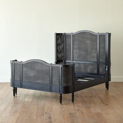 Global Views Josephine Queen Bed-Blackened Oak