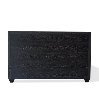 Global Views Brazil Queen Bed-Black Cerused Oak