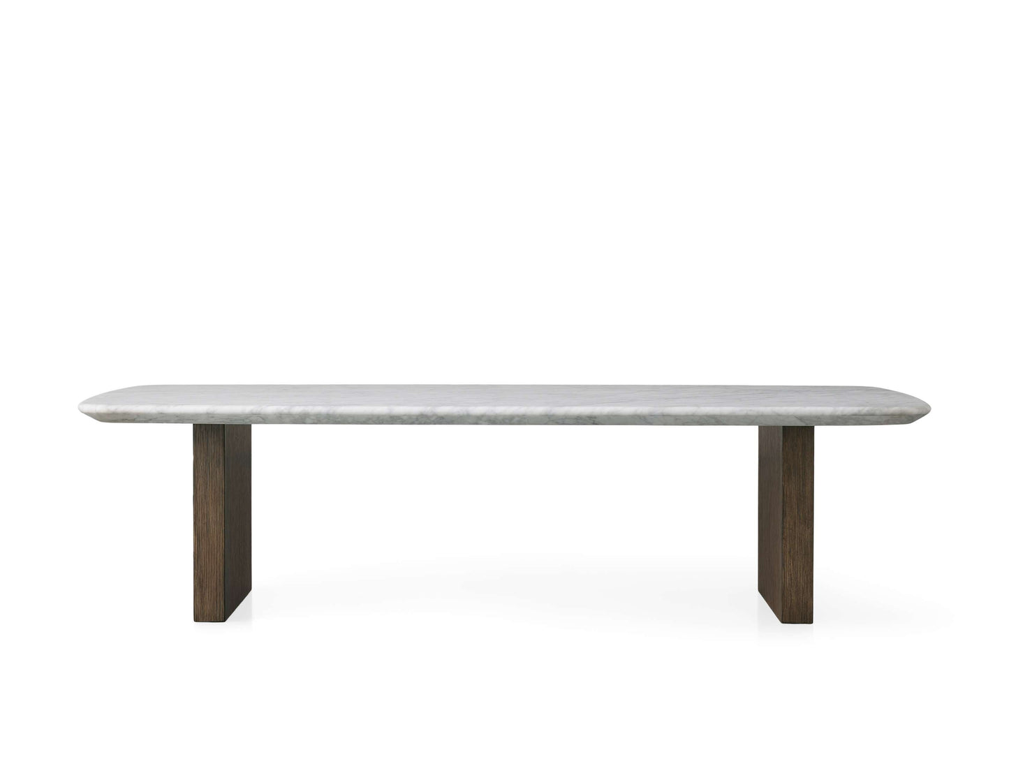 Saint Germain Stone Top Coffee Table with Wood Clement Base