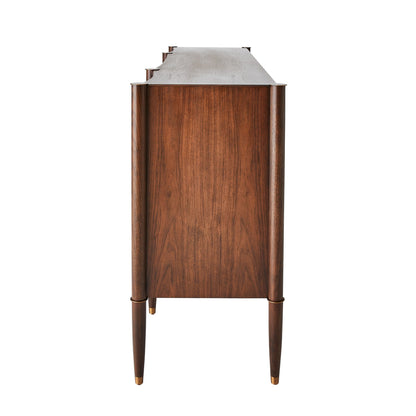 Global Views Triple Curve Cabinet Walnut
