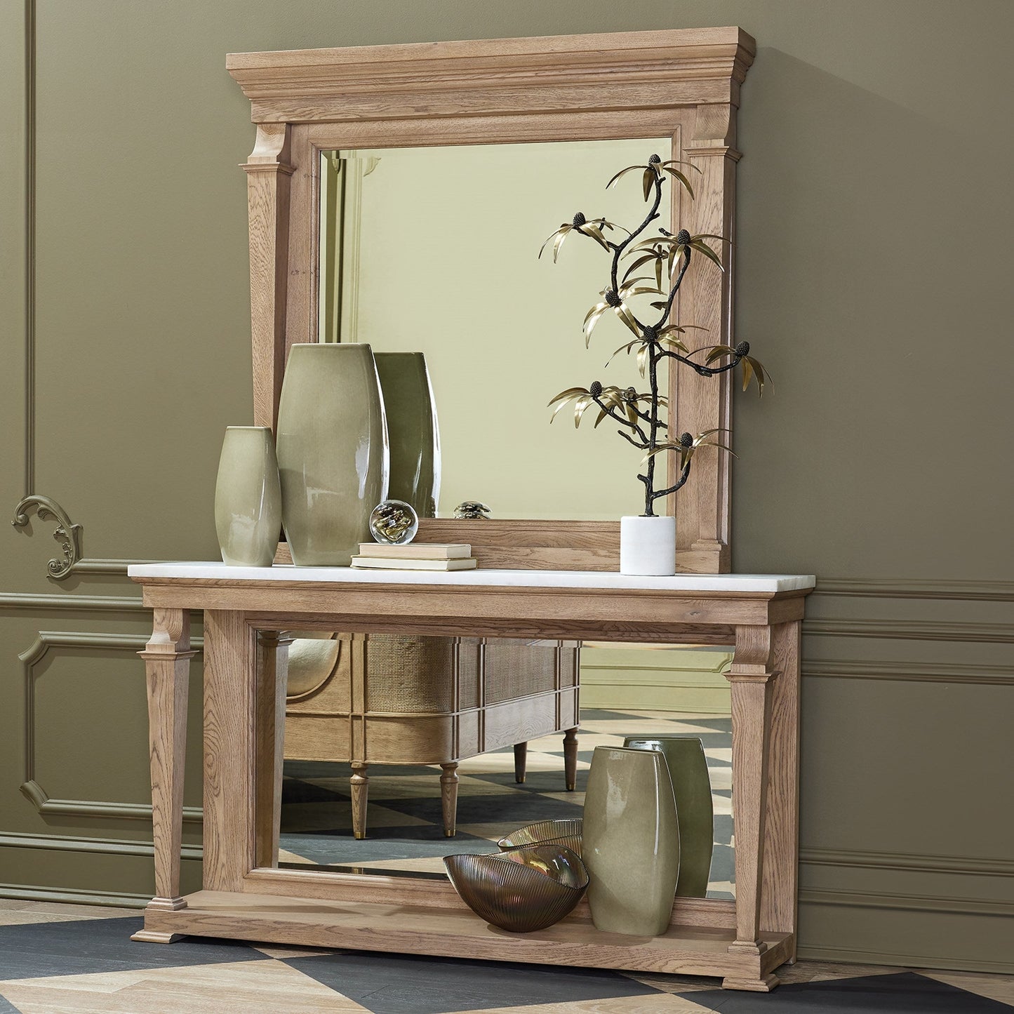 Global Views Josephine Console-Blackened Oak