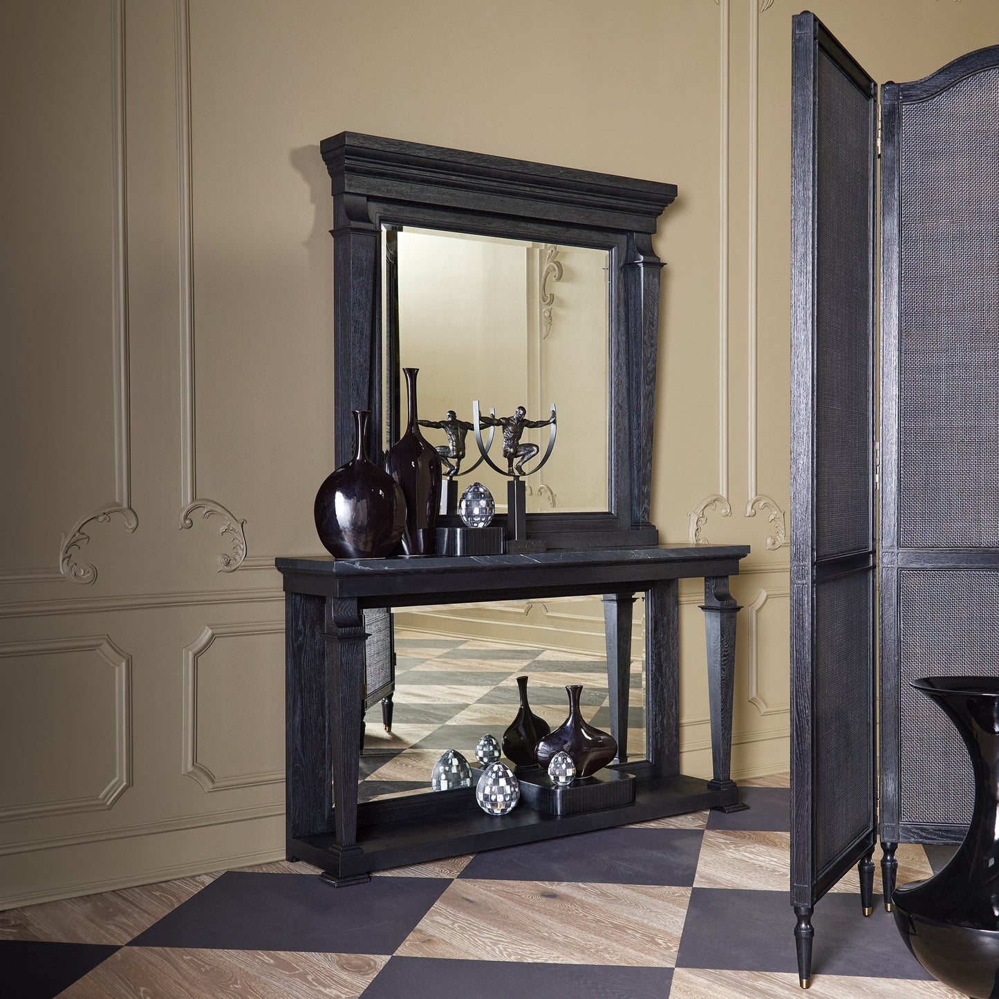 Global Views Josephine Console-Blackened Oak
