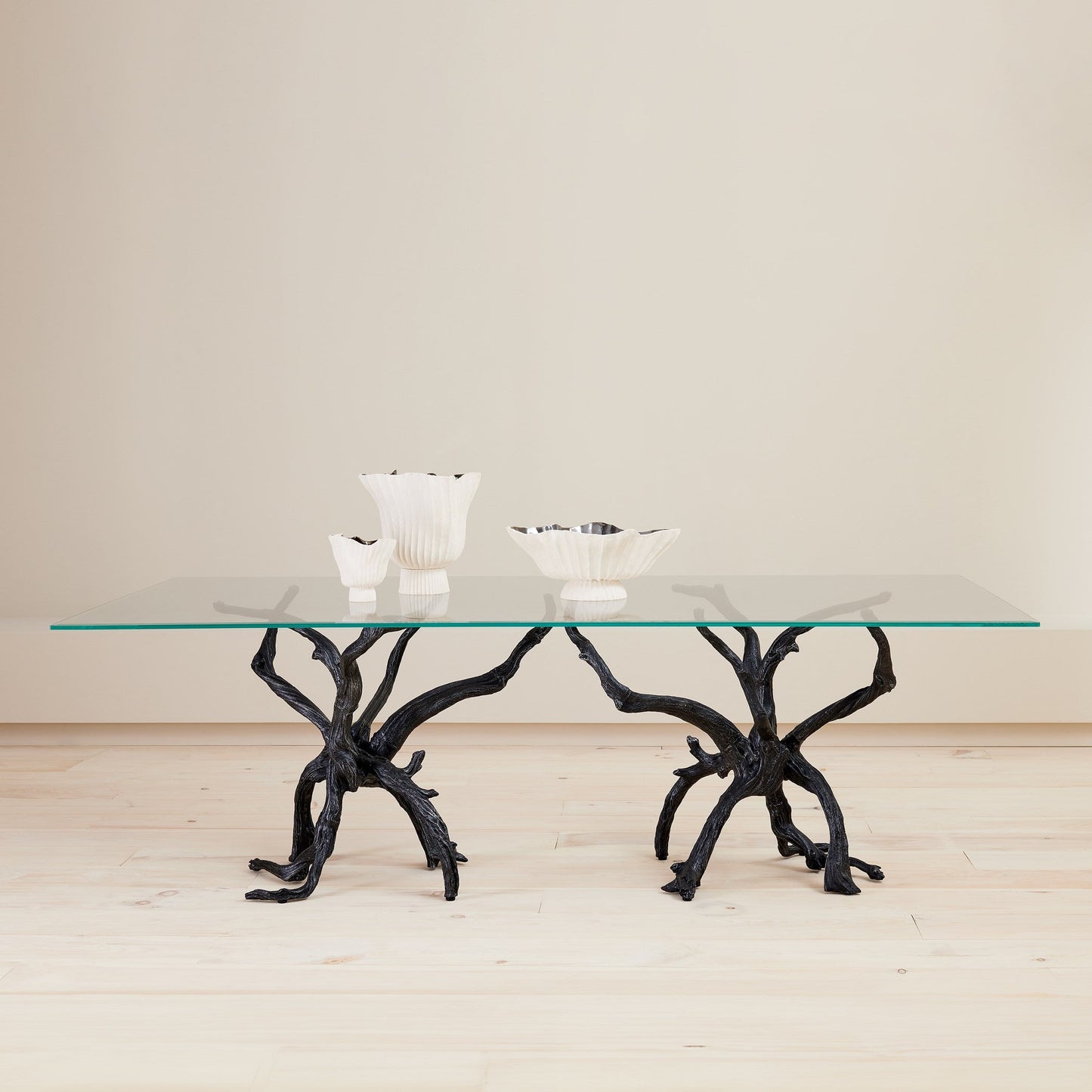 Global Views Natural Iron Monterey Rectangle Dining Table