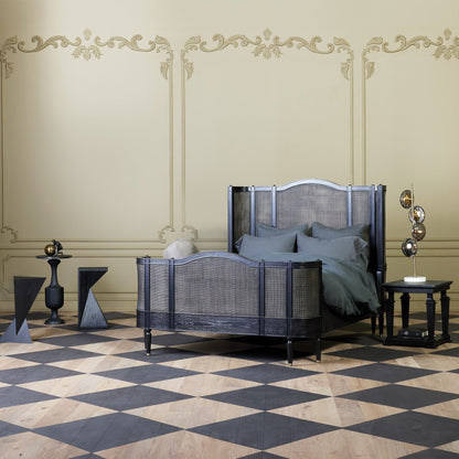 Global Views Josephine Queen Bed-Blackened Oak