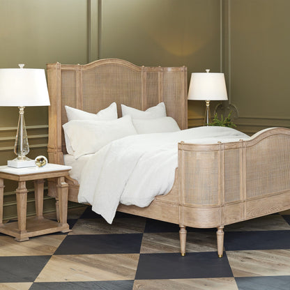 Global Views Josephine Queen Bed-Blackened Oak