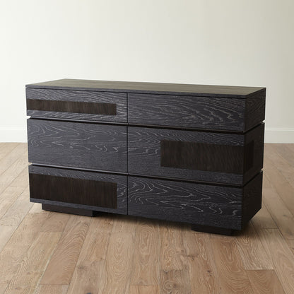 Global Views Brazil Dresser-Black Cerused Oak