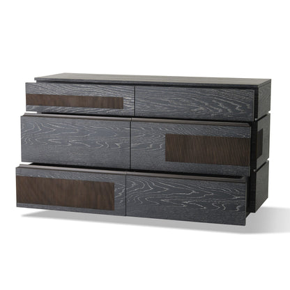 Global Views Brazil Dresser-Black Cerused Oak