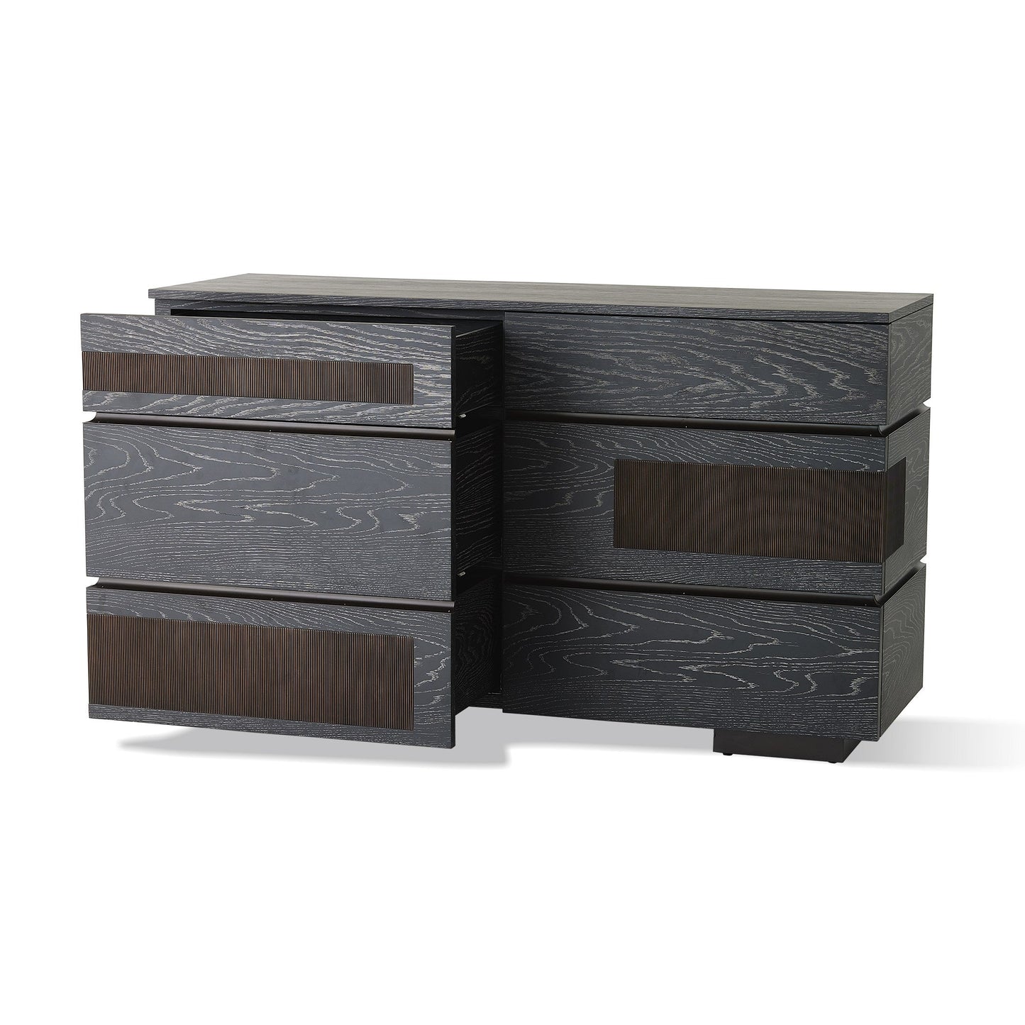 Global Views Brazil Dresser-Black Cerused Oak
