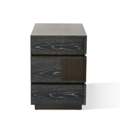 Global Views Brazil Chest-Black Cerused Oak