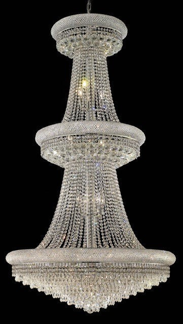 32 Light crystal chandelier chrome plated