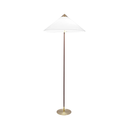 9602 Floor Lamp ? 24.8″ x H 60.6″ / Dia 63cm x H 154cm / White fabric lampshade & Dark brown light pole / US plug Floor