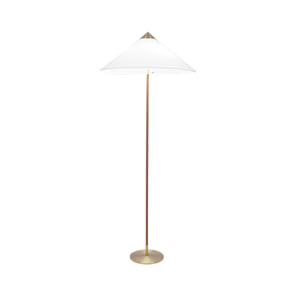 9602 Floor Lamp ? 24.8″ x H 60.6″ / Dia 63cm x H 154cm / White fabric lampshade & Brown light pole / US plug Floor lamp