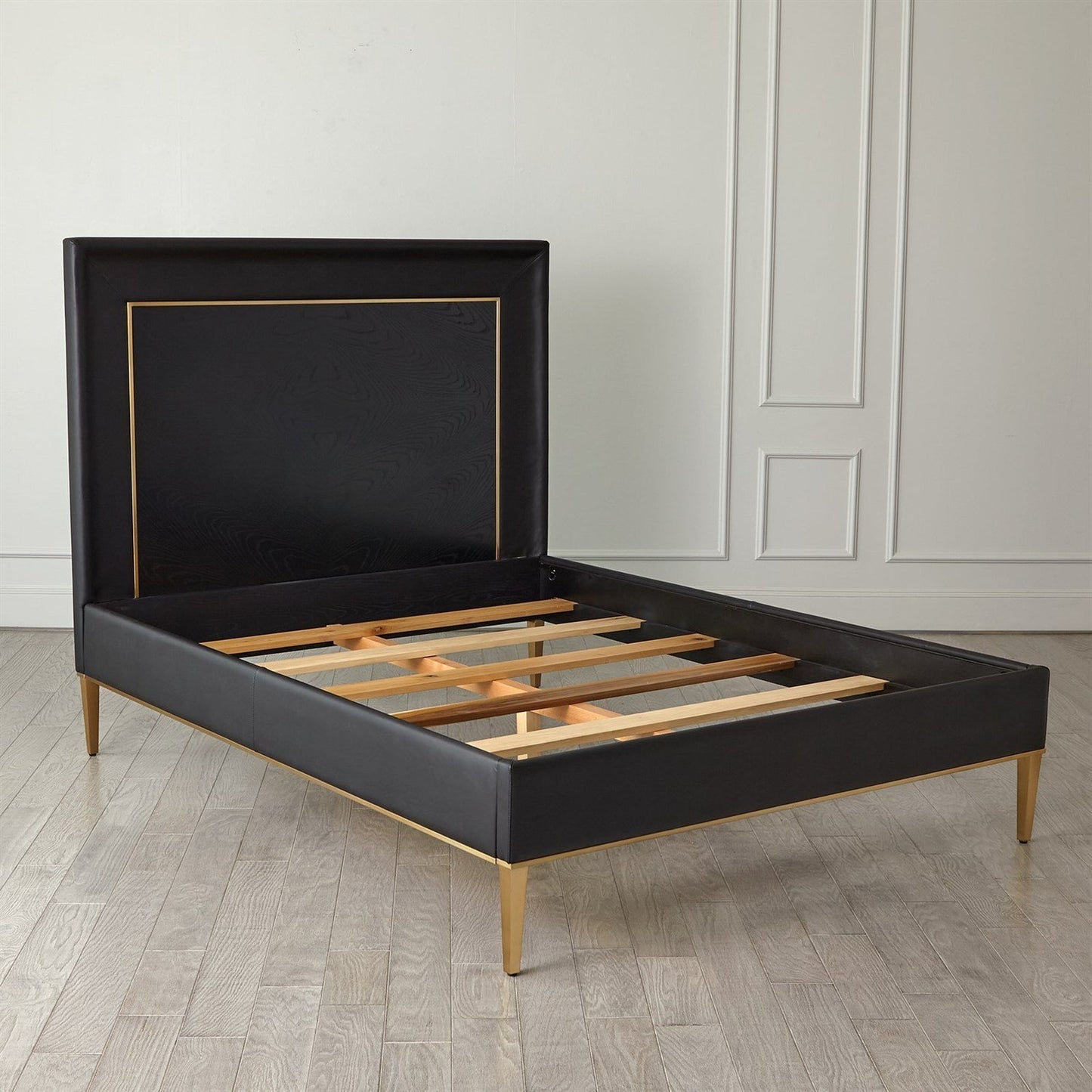 Global Views Black Ellipse Queen Bed