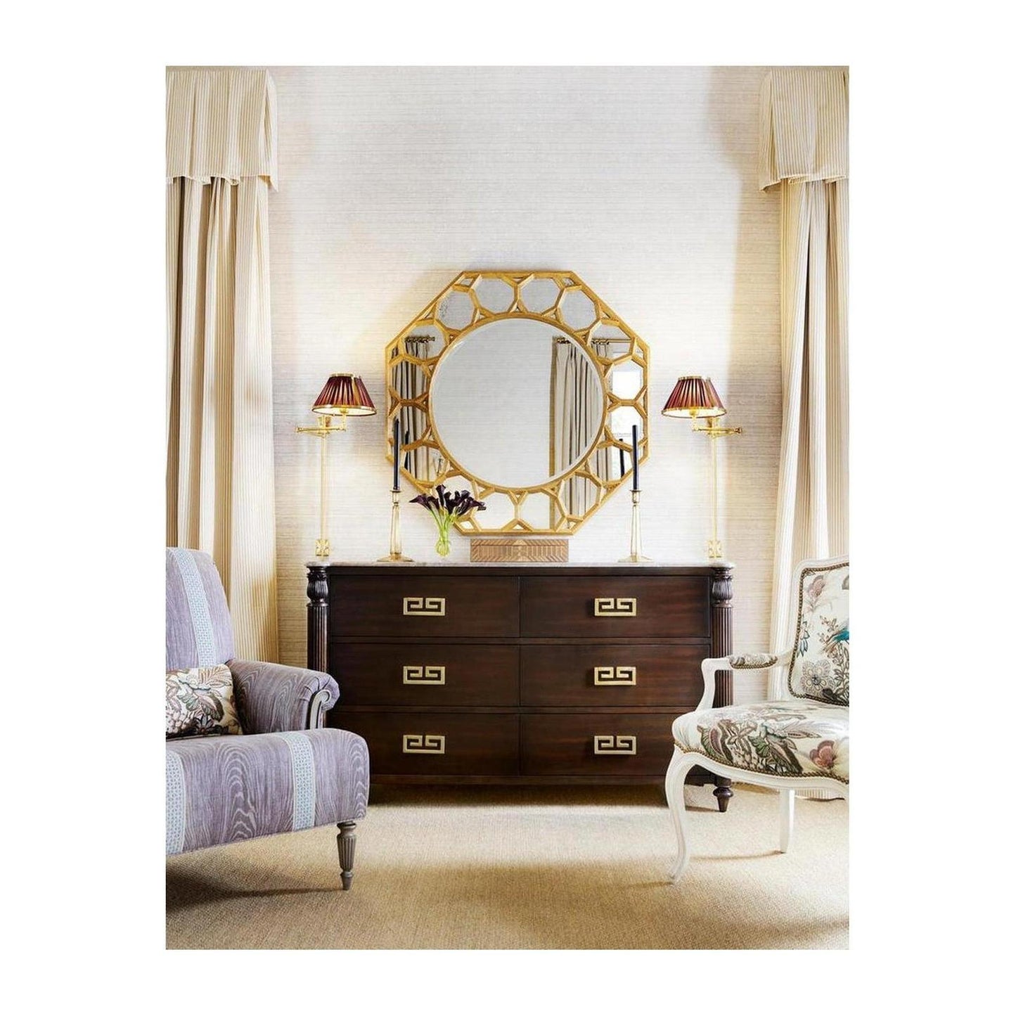 Theodore Alexander Alexa Hampton Duane Marble Commode