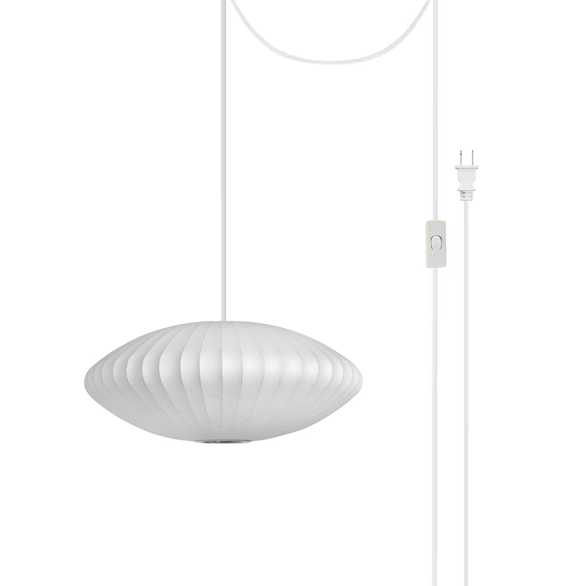 Bubble Swag Lights Model A ? 15.7″ x H 8.7″ / Dia 40cm x H 22cm (2 hooks) / White / US plug Pendant light