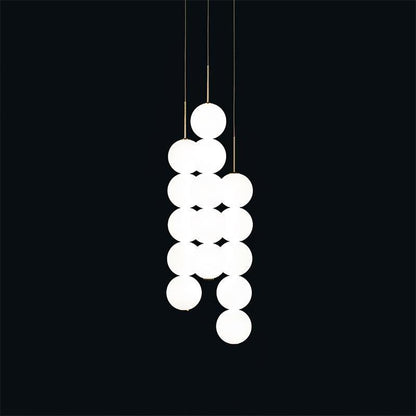 Abacus Pendant Light 3 heads Dia 11.8″ x H 23.6″ / Dia 30cm x H 60cm / Gold & Plastic ball / Warm White Pendant light