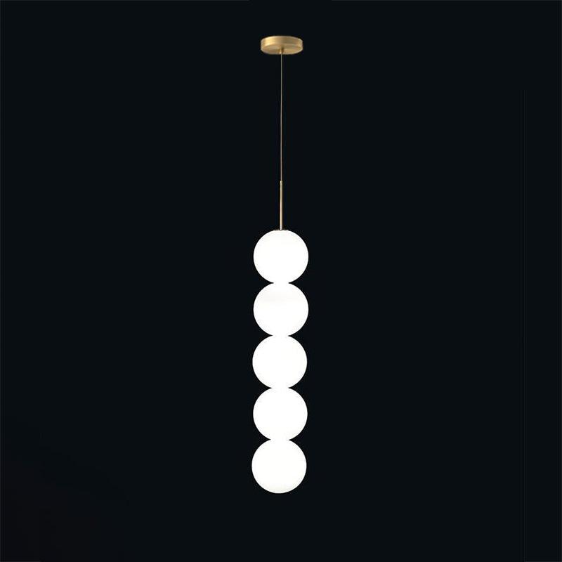 Abacus Pendant Light 1 head Dia 3.9″ x H 23.6″ / Dia 10cm x H 60cm / Gold & Plastic ball / Warm White Pendant light