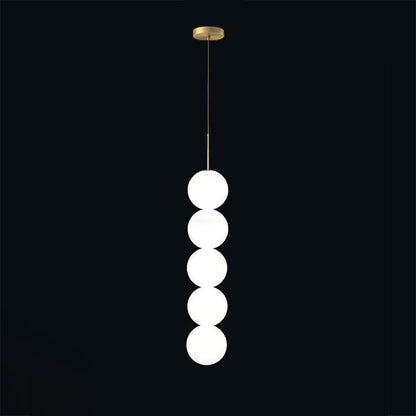 Abacus Pendant Light 1 head Dia 3.9″ x H 23.6″ / Dia 10cm x H 60cm / Gold & Plastic ball / Warm White Pendant light
