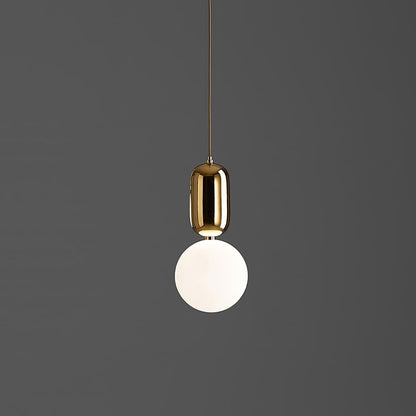Kade Pendant Light Dia 5.9″ x H 11.8″ / Dia 15cm x H 30cm / Copper + White Pendant light