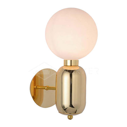 Kade Wall Light ? 5.9″ x H 13.4″ / Dia 15cm x H 34cm / Copper + White Wall lamp
