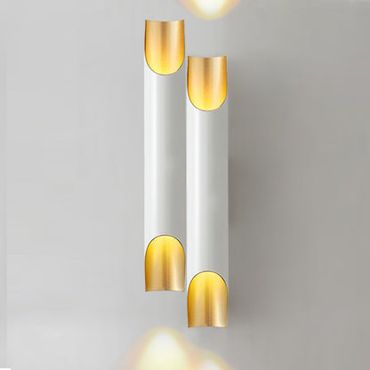 Abigali Straight Wall Lamp ? 4.7″ x H 18.1″ / Dia 12cm x H 46cm / White & Gold Wall lamp