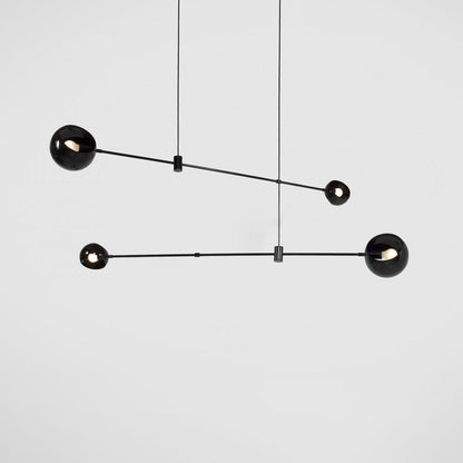 Acaba Chandelier 4 heads L 39.4″ x H 27.6″ / L 100cm x H 70cm / Black Chandelier