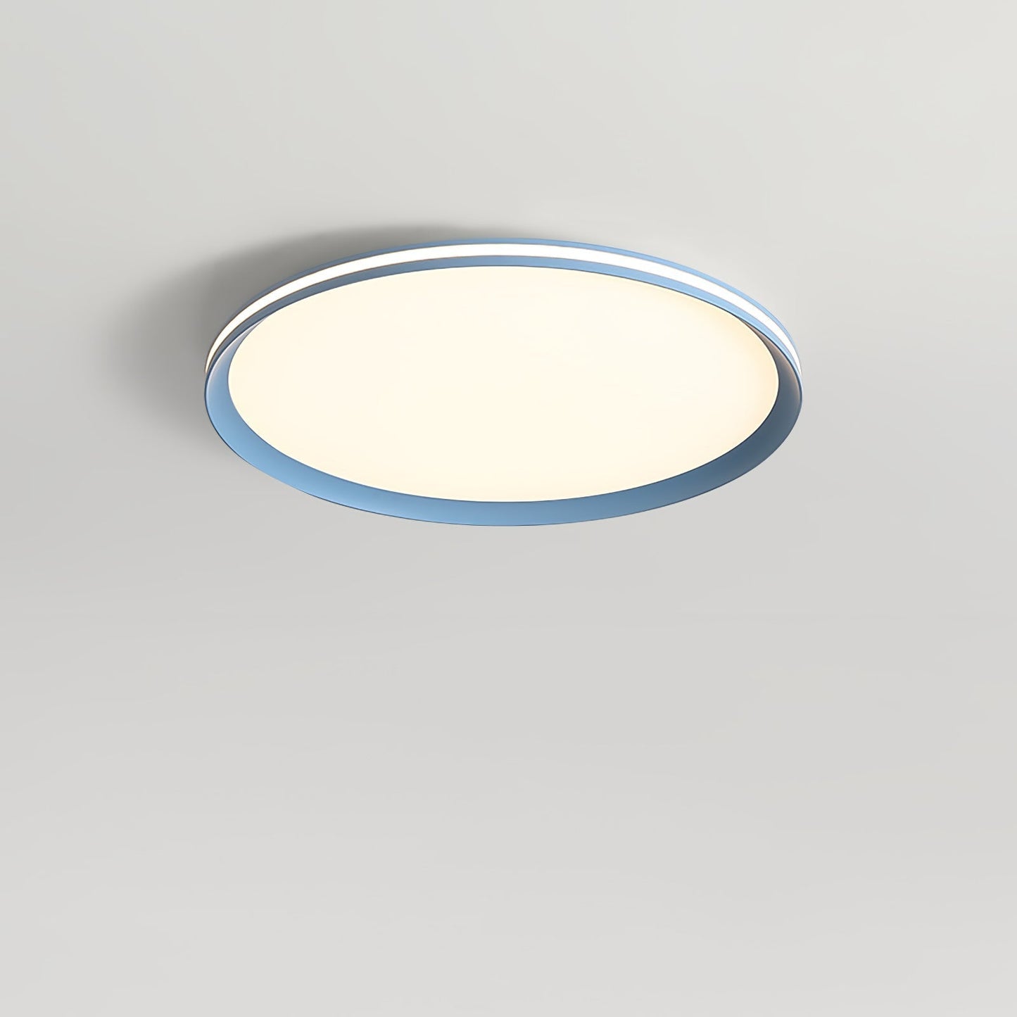 Acrylic Circular LED Ceiling Light ? 15.7″ x H 1.2″ / Dia 40cm x H 3cm / Blue / Three-Color Changing Light Ceiling lamp
