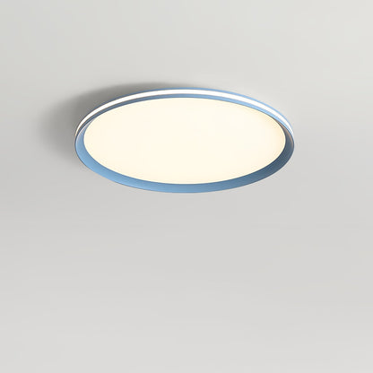 Acrylic Circular LED Ceiling Light ? 15.7″ x H 1.2″ / Dia 40cm x H 3cm / Blue / Three-Color Changing Light Ceiling lamp