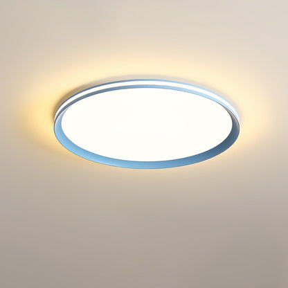 Acrylic Circular LED Ceiling Light ? 19.7″ x H 1.2″ / Dia 50cm x H 3cm / Blue / Three-Color Changing Light Ceiling lamp