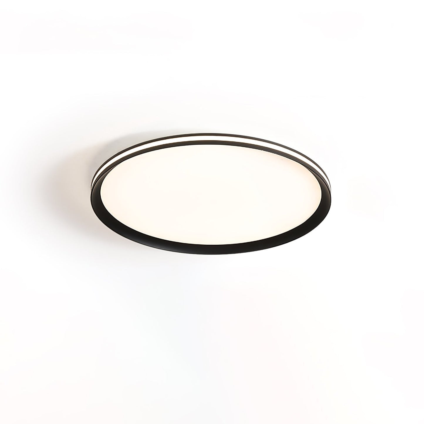 Acrylic Circular LED Ceiling Light ? 11.8″ x H 1.2″ / Dia 30cm x H 3cm / Black / Three-Color Changing Light Ceiling lamp