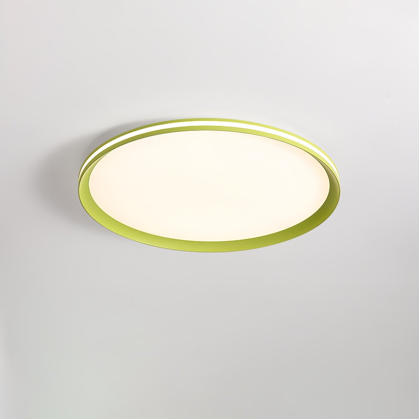 Acrylic Circular LED Ceiling Light ? 11.8″ x H 1.2″ / Dia 30cm x H 3cm / Green / Three-Color Changing Light Ceiling lamp