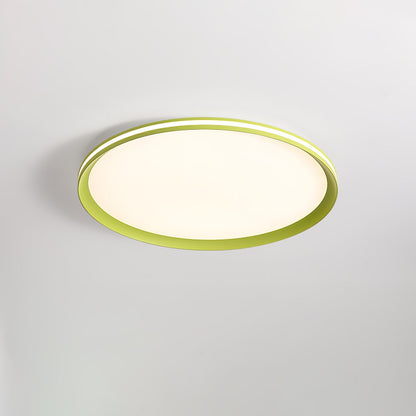 Acrylic Circular LED Ceiling Light ? 11.8″ x H 1.2″ / Dia 30cm x H 3cm / Green / Three-Color Changing Light Ceiling lamp