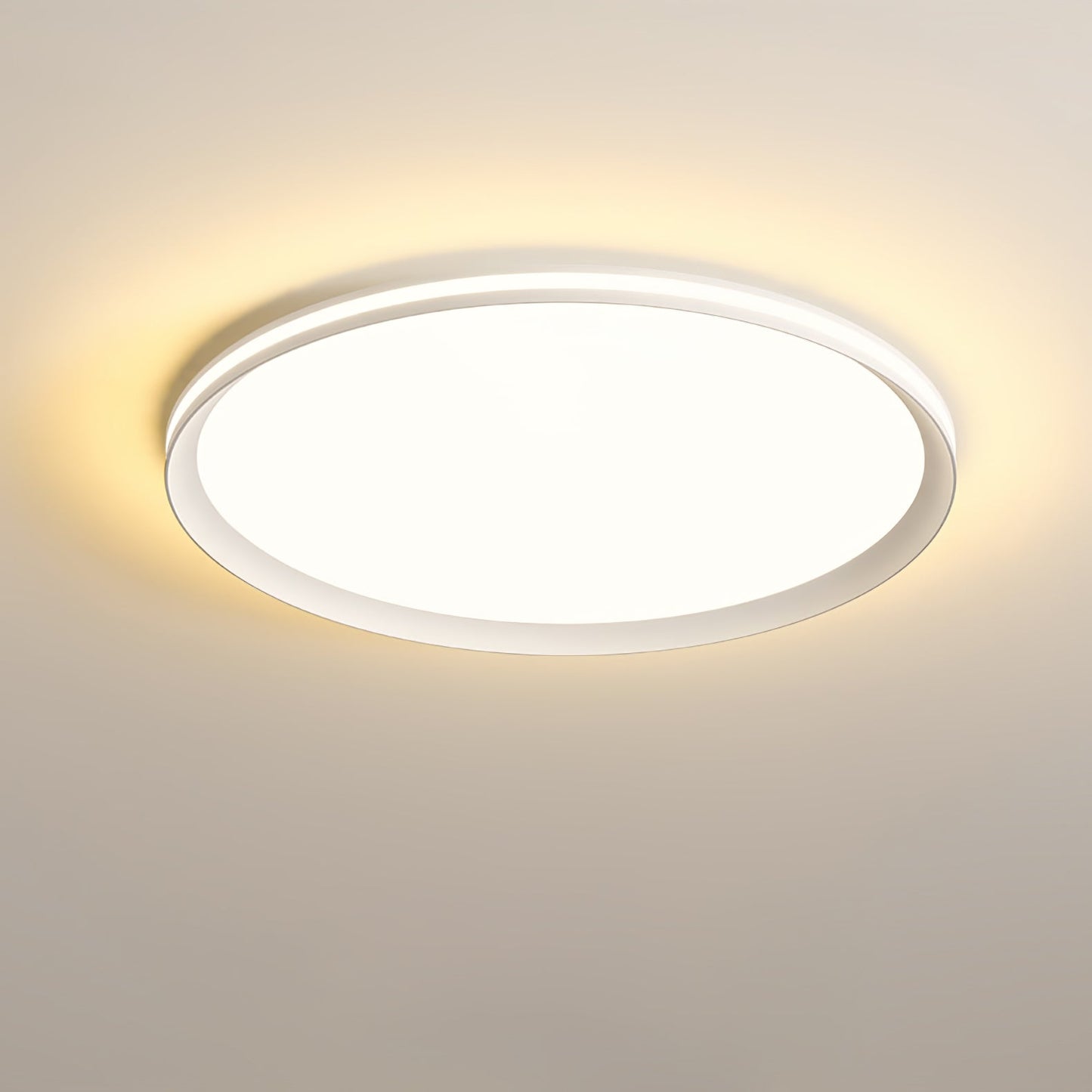 Acrylic Circular LED Ceiling Light ? 19.7″ x H 1.2″ / Dia 50cm x H 3cm / White / Three-Color Changing Light Ceiling lamp