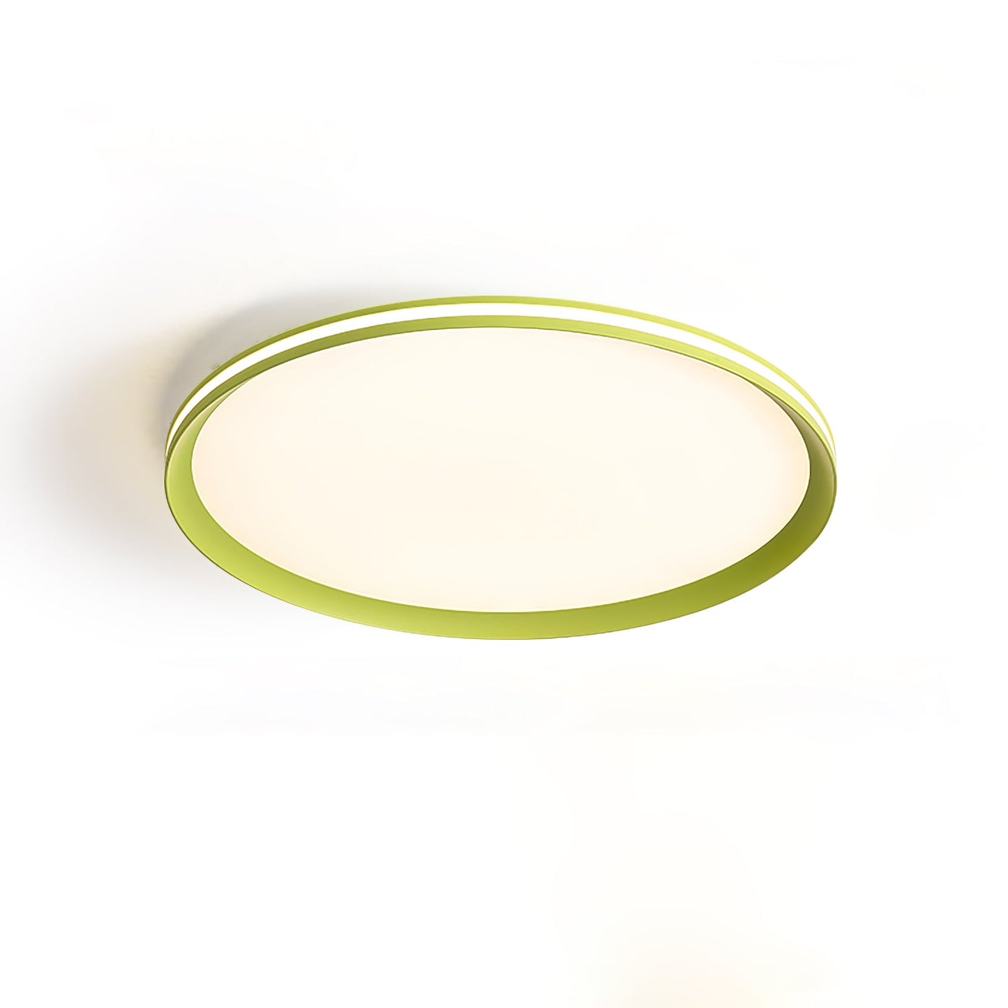 Acrylic Circular LED Ceiling Light ? 15.7″ x H 1.2″ / Dia 40cm x H 3cm / Green / Three-Color Changing Light Ceiling lamp
