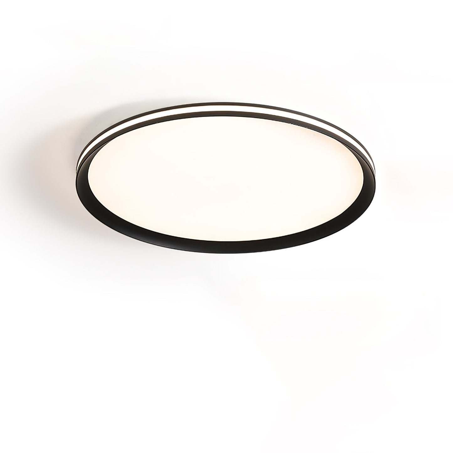 Acrylic Circular LED Ceiling Light ? 15.7″ x H 1.2″ / Dia 40cm x H 3cm / Black / Three-Color Changing Light Ceiling lamp
