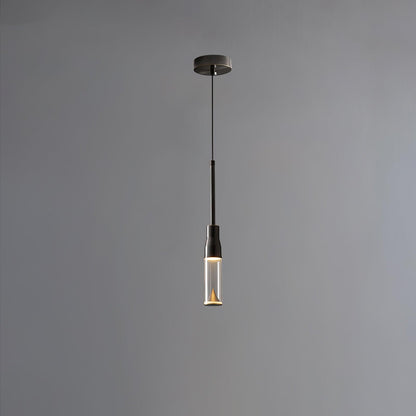 Acrylic Hat Plate Pendant Light Model A Dia 1.6″ x H 13.8″ / Dia 4cm x H 35cm / Black / Three-Color Changing Light