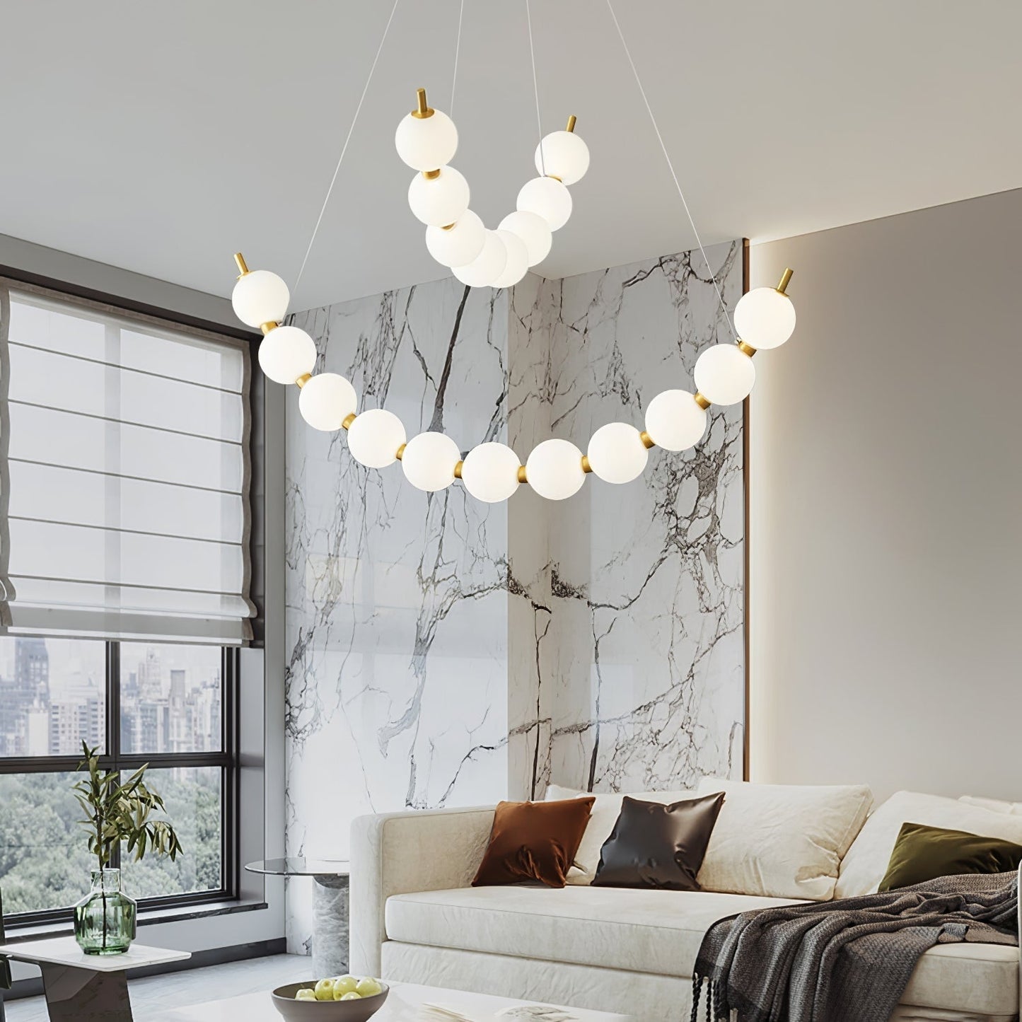 Acrylic Pearls Chandelier Chandelier
