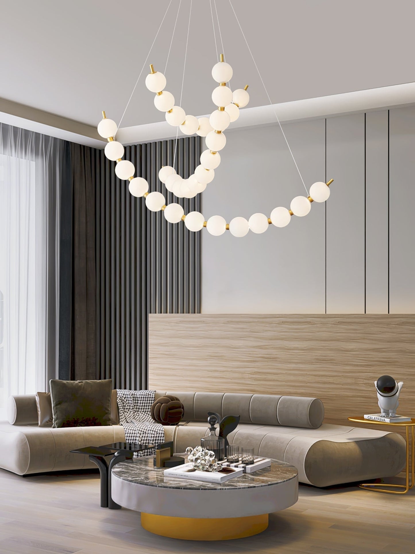 Acrylic Pearls Chandelier Chandelier