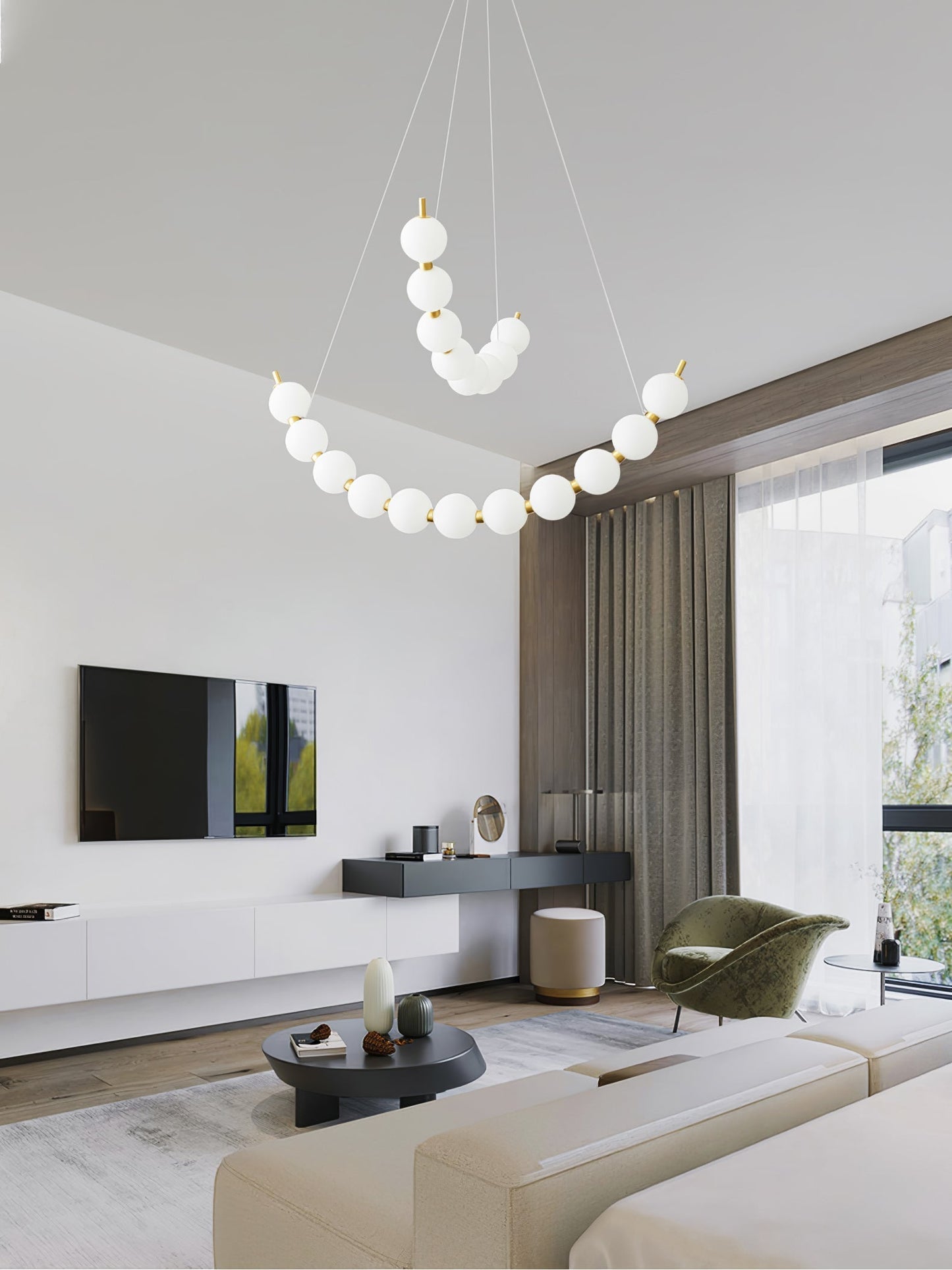 Acrylic Pearls Chandelier Chandelier