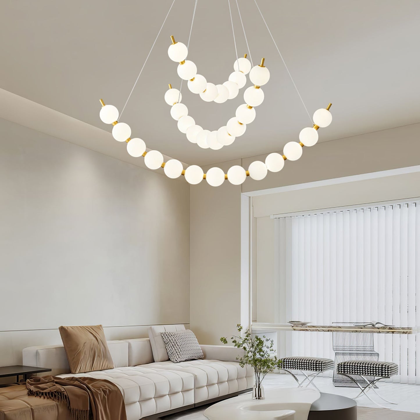 Acrylic Pearls Chandelier Chandelier