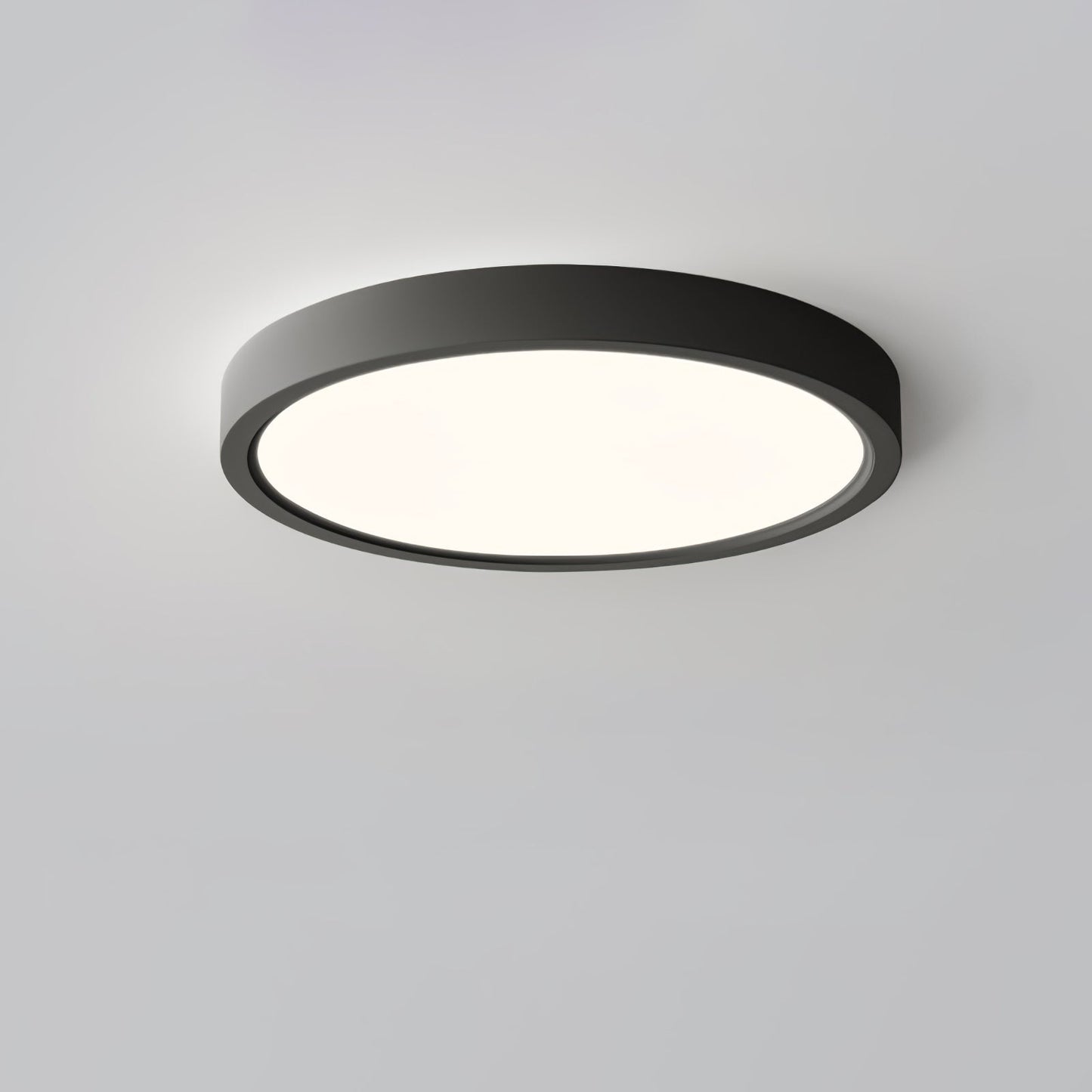 Acrylic Thinnest Round Ceiling Light Dia 11.8″ x H 0.98″ / Dia 30cm x H 2.5cm / Black / Warm Light 1001 Ceiling lamp