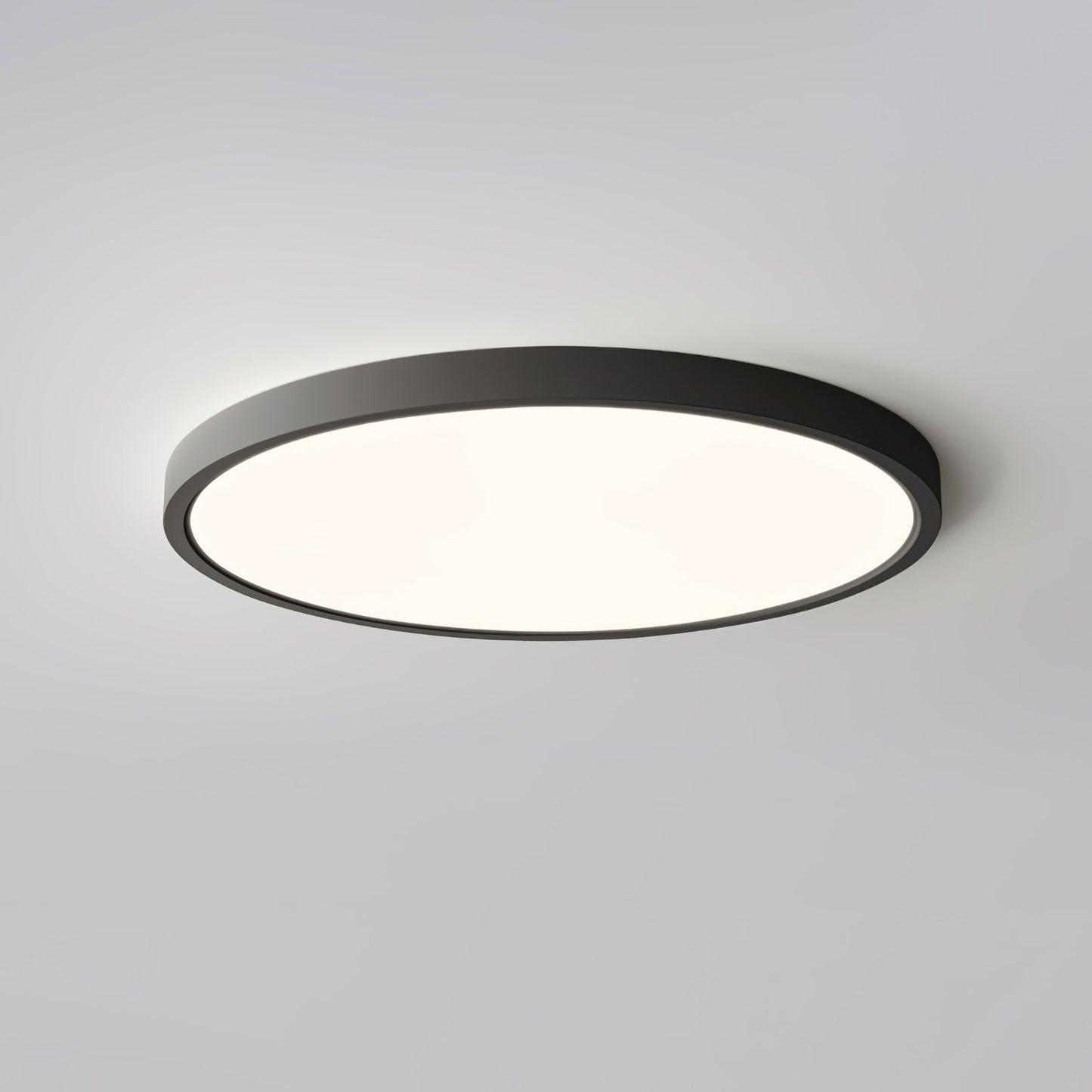 Acrylic Thinnest Round Ceiling Light Dia 23.6″ x H 0.98″ / Dia 60cm x H 2.5cm / Black / Warm Light 1001 Ceiling lamp