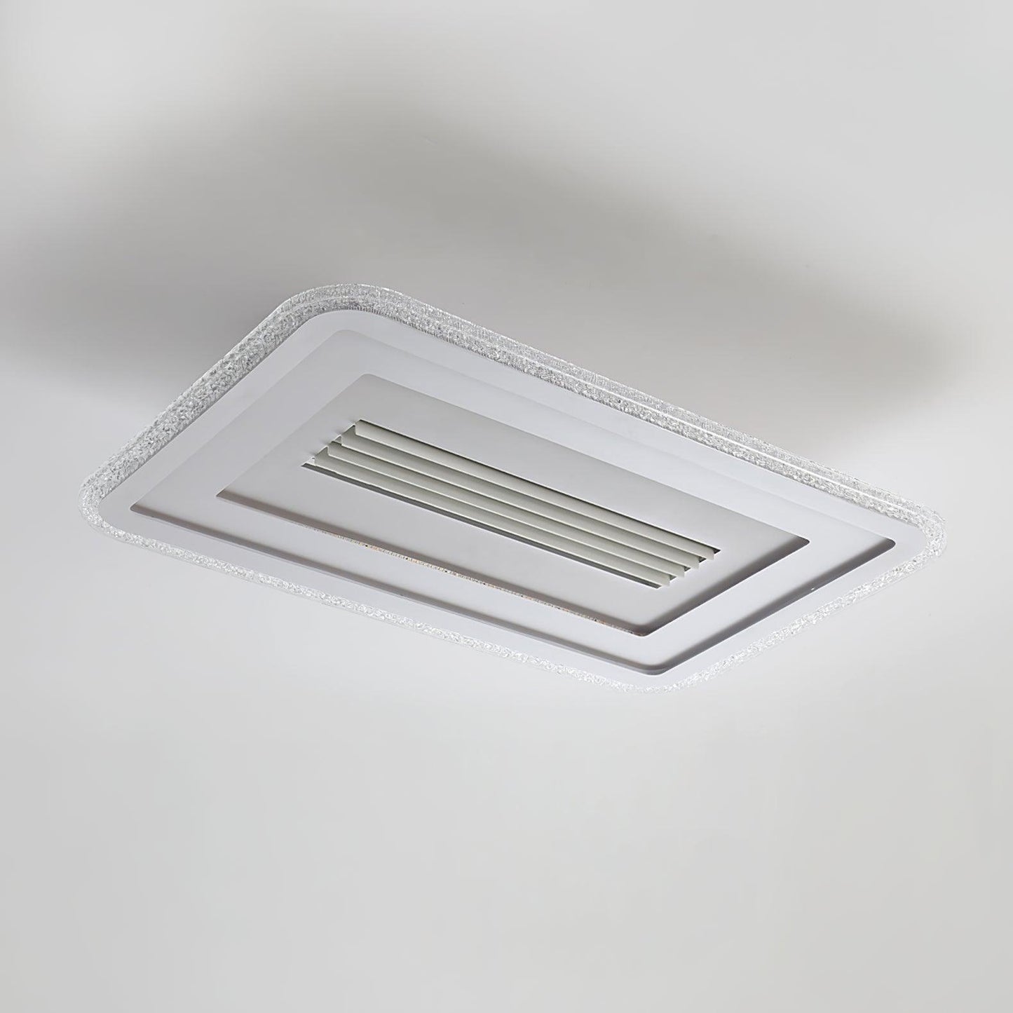 Acrylic Ultrathin Rectangle Ceiling Lamp Model B: L 38.6″ x W 26.8″ x H 2″ / L 98cm x W 65cm x H 5cm / White / RC