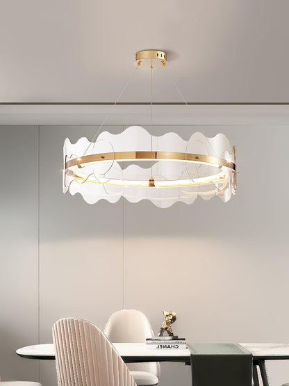 Acrylic Wave Chandelier Chandelier