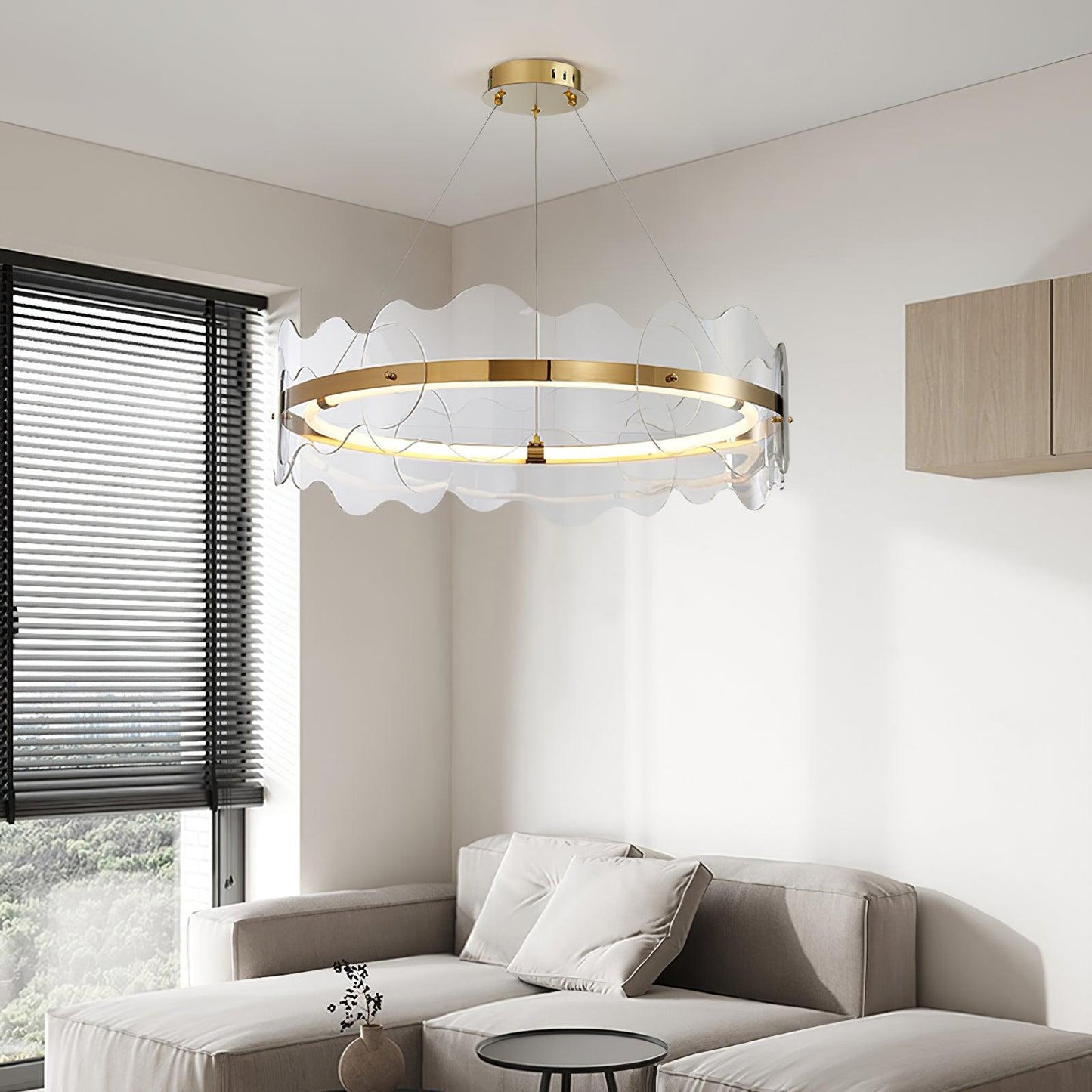 Acrylic Wave Chandelier Chandelier