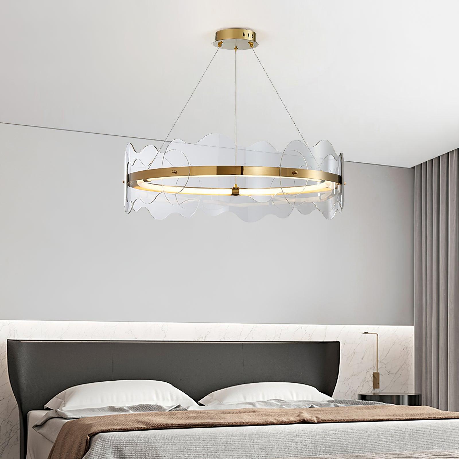 Acrylic Wave Chandelier Chandelier