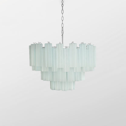 Addis Chandelier 4 layers Dia 31.5″ x H 23.6″ / Dia 80cm x H 60cm / Light Blue & Chrome Chandelier