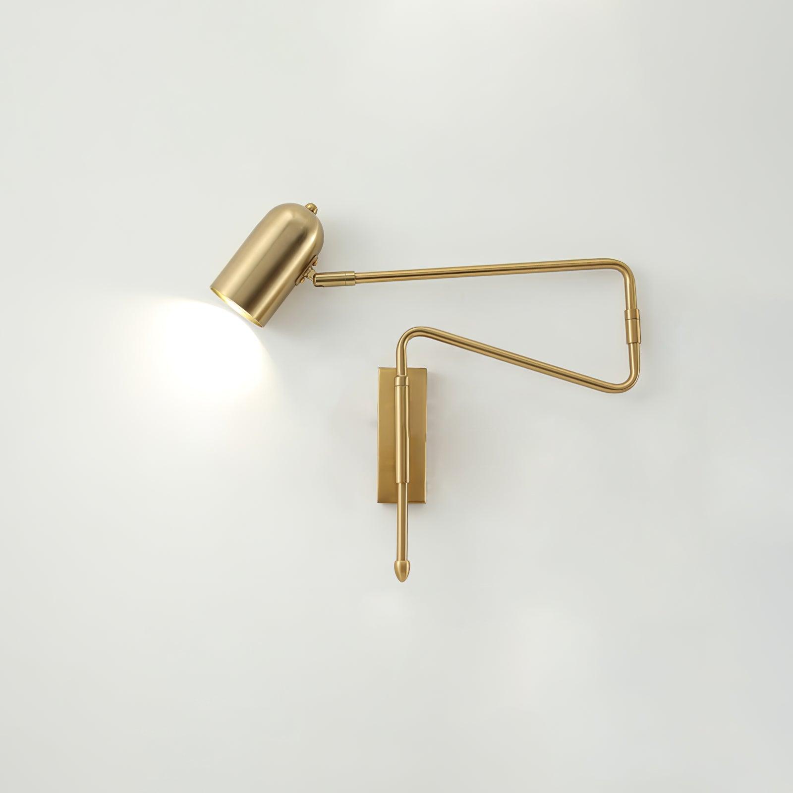 Adjustable Arm Reading Wall Lamp Model A L 16.5″ x H 15.7″ / L 42cm x H 40cm / Gold Wall lamp